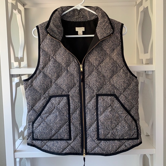 J. Crew Jackets & Blazers - J Crew Puffer Herringbone Vest